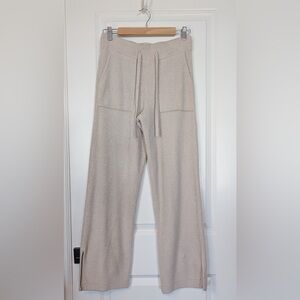 Barefoot Dreams CozyChic Lite Ribbed Side-Slit Lounge Pants Light Oatmeal Size S